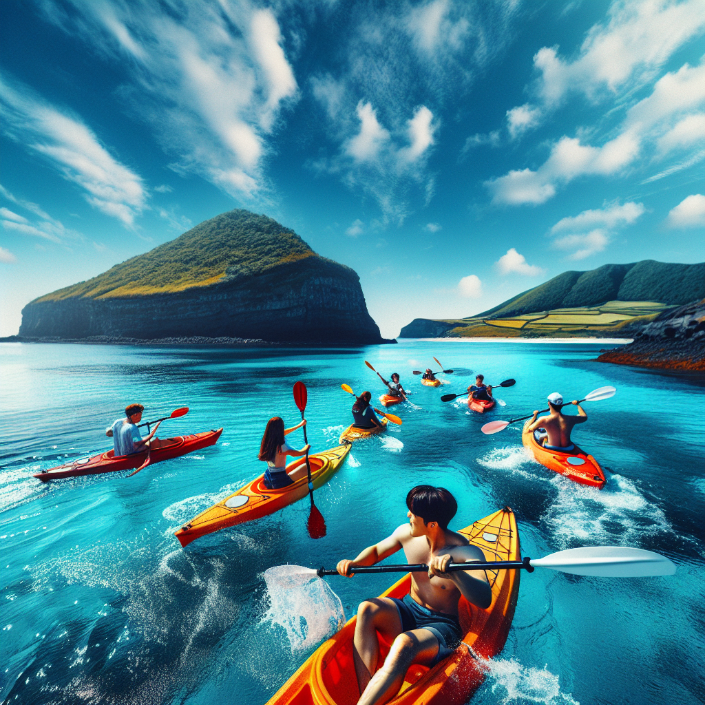 Kayaking in Jeju Island, South Korea